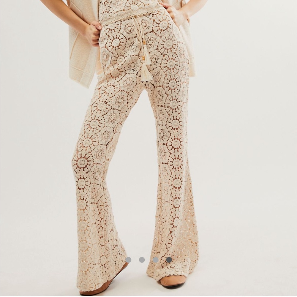 Spell Helena crochet lace bell pants
